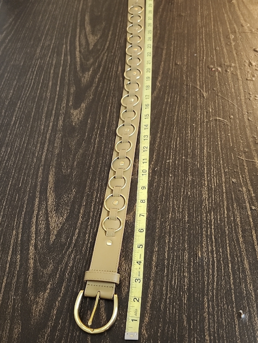 W by WORTH Leather Belt W Metal Rings